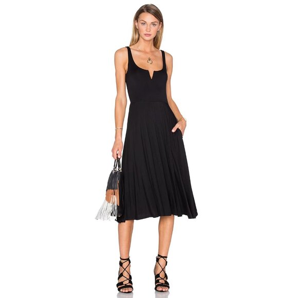 House Of Harlow x Revolve Ella Tank Jersey Black Midi Dress Whimsigoth Dainty L - Picture 1 of 10